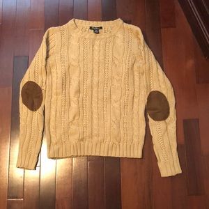 Tan cable knit sweater